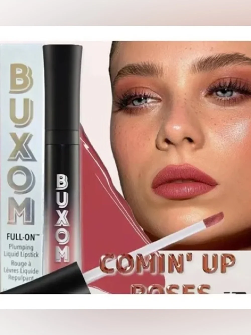 Buxom Full-On Plumping Matte Liquid Lipstick - Comin’ Up Roses $26 New in Box
